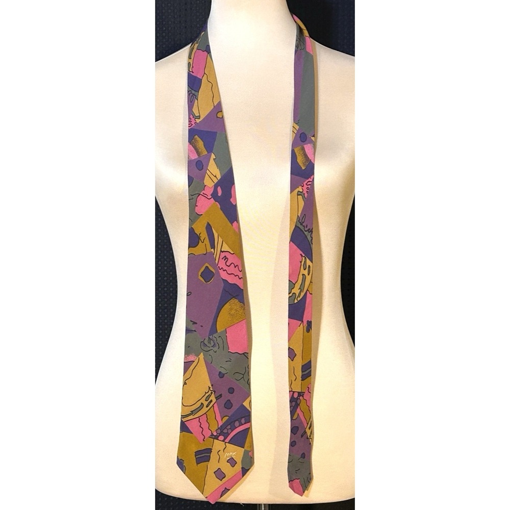 Vintage Collectable Neomax by Peter Max Psychedelic Abstract Tie 100% silk RARE